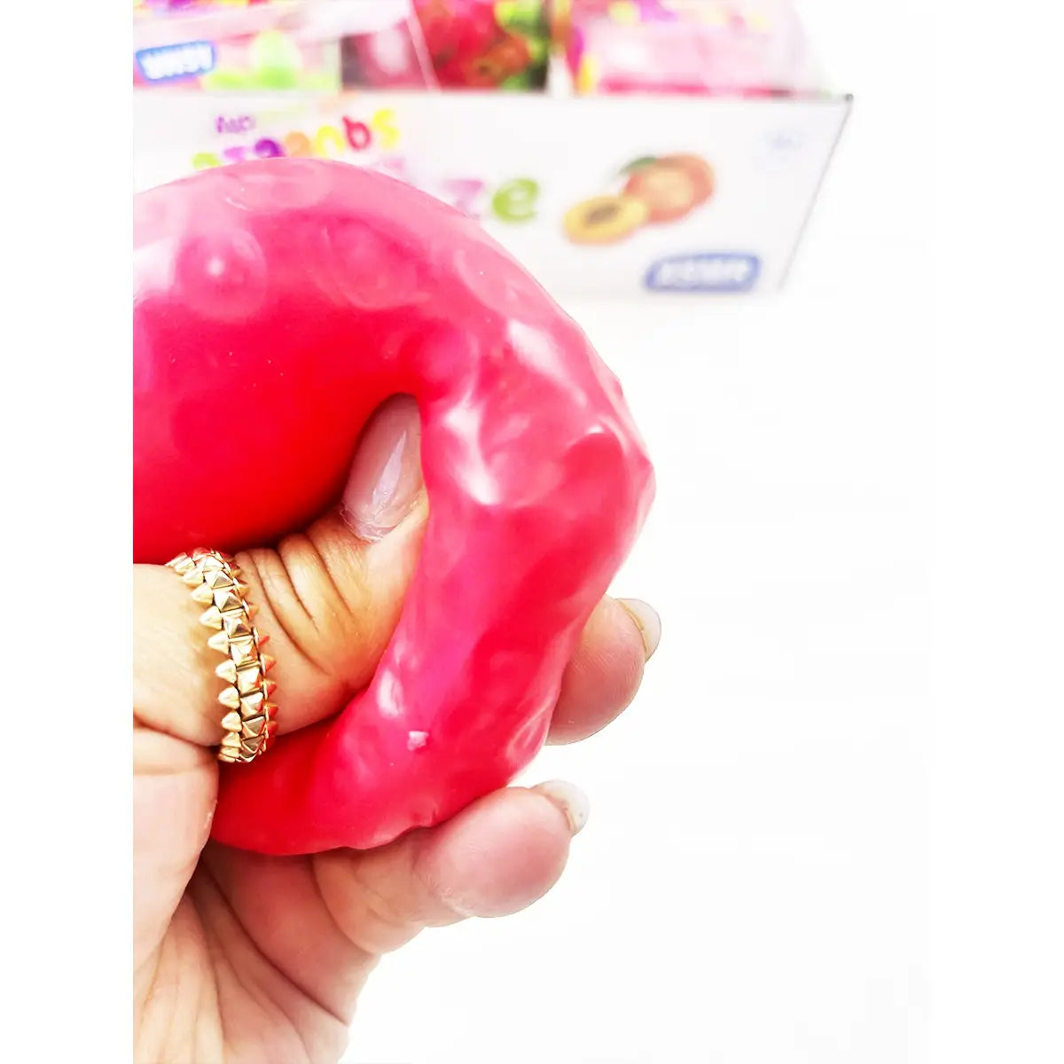 Berry Squeeze Crunchy Strawberry Squishy Toy