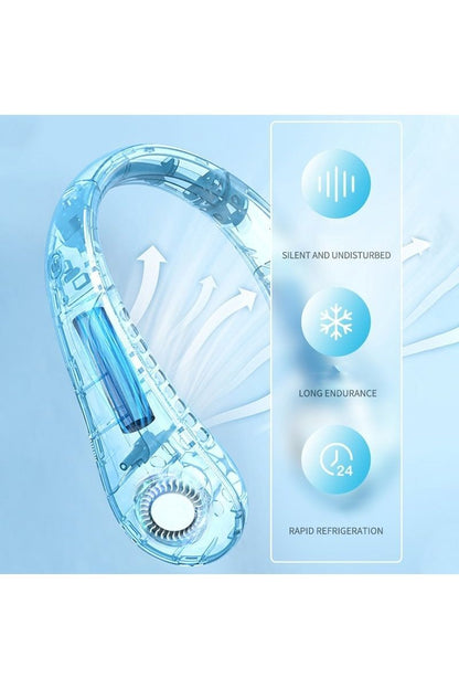 Portable Hands‑Free Bladeless Neck Fan | Lightweight 360° Personal Cooling Fan