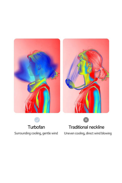 Portable Hands‑Free Bladeless Neck Fan | Lightweight 360° Personal Cooling Fan