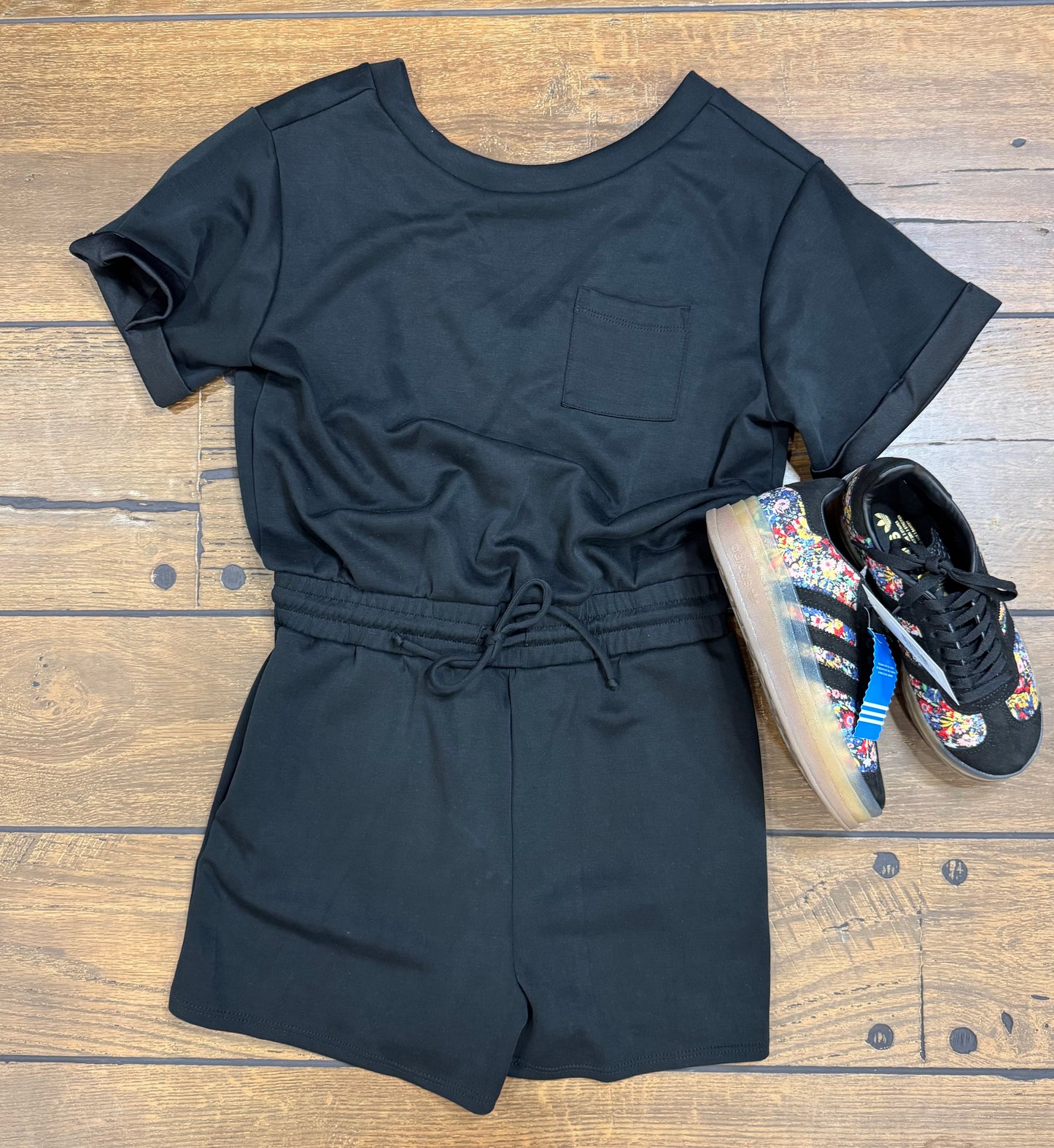 V‑Back Scuba Romper – Charlotte Avery | Chic One‑Piece Outfit for Day or Night
