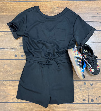 V‑Back Scuba Romper – Charlotte Avery | Chic One‑Piece Outfit for Day or Night