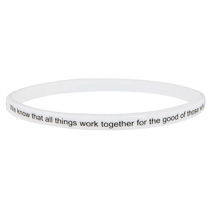 Threads of Faith Scripture Verse Silicone Bracelet Set | 4-Pack Christian Stretch Bracelets