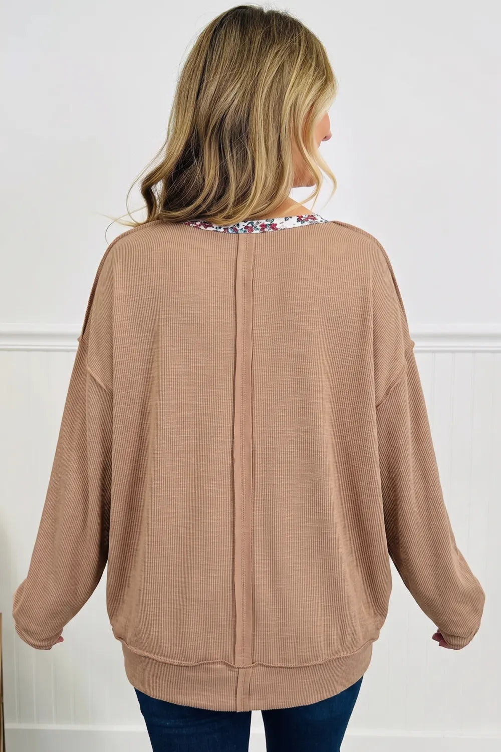 ~PREORDER~ Soft Bloom Floral Trim Tunic Top ~PREORDER~