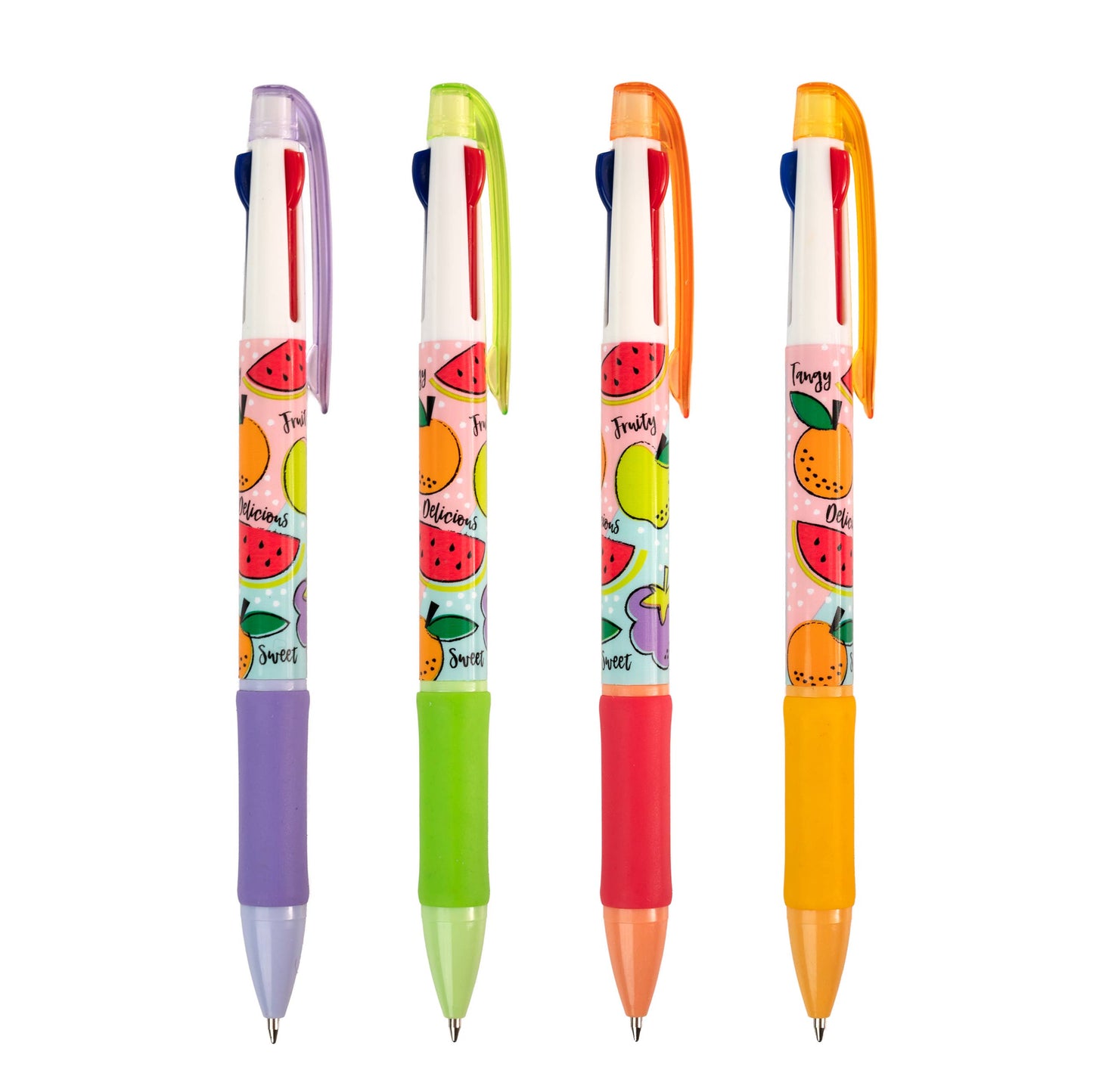Tri-Color Smens® Scented Grip Pens with Red/Blue/Black Ink
