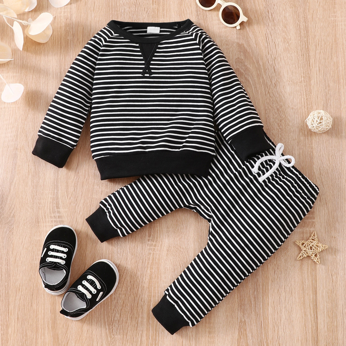 95% Cotton Long-Sleeve Pullover Sets