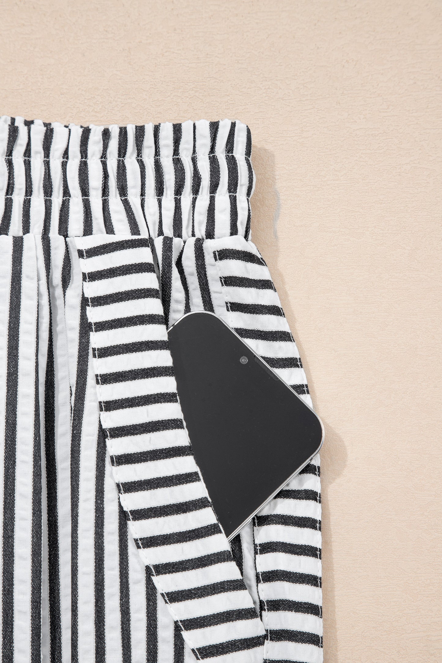 ~PREORDER ~ Black Stripe Wide Leg Casual Pants ~PREORDER ~