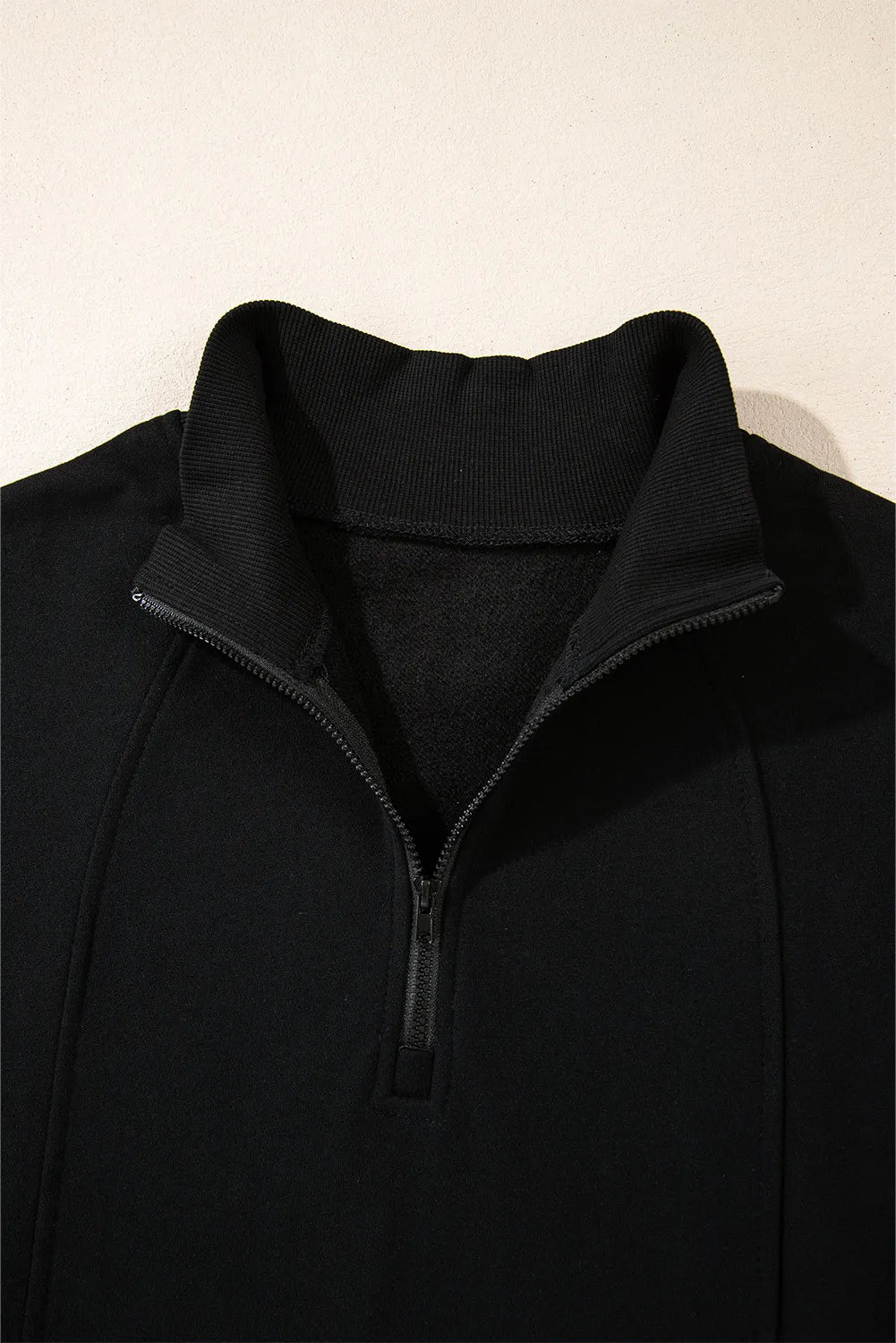~PREORDER~ Black Half-Zip Drop Shoulder Sweatshirt ~PREORDER~