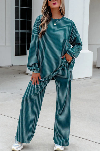 ~PREORDER~ Easy Days Green Stripe Lounge Set ~PREORDER~