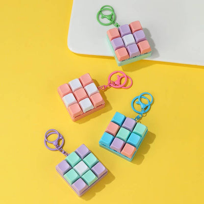 Clicky Cube Fidget Keychain | Mechanical Keyboard Sensory Toy