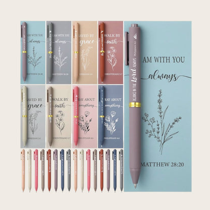Christian Bible Verse Bookmark & Pen Set | Inspirational Scripture Pen Gift