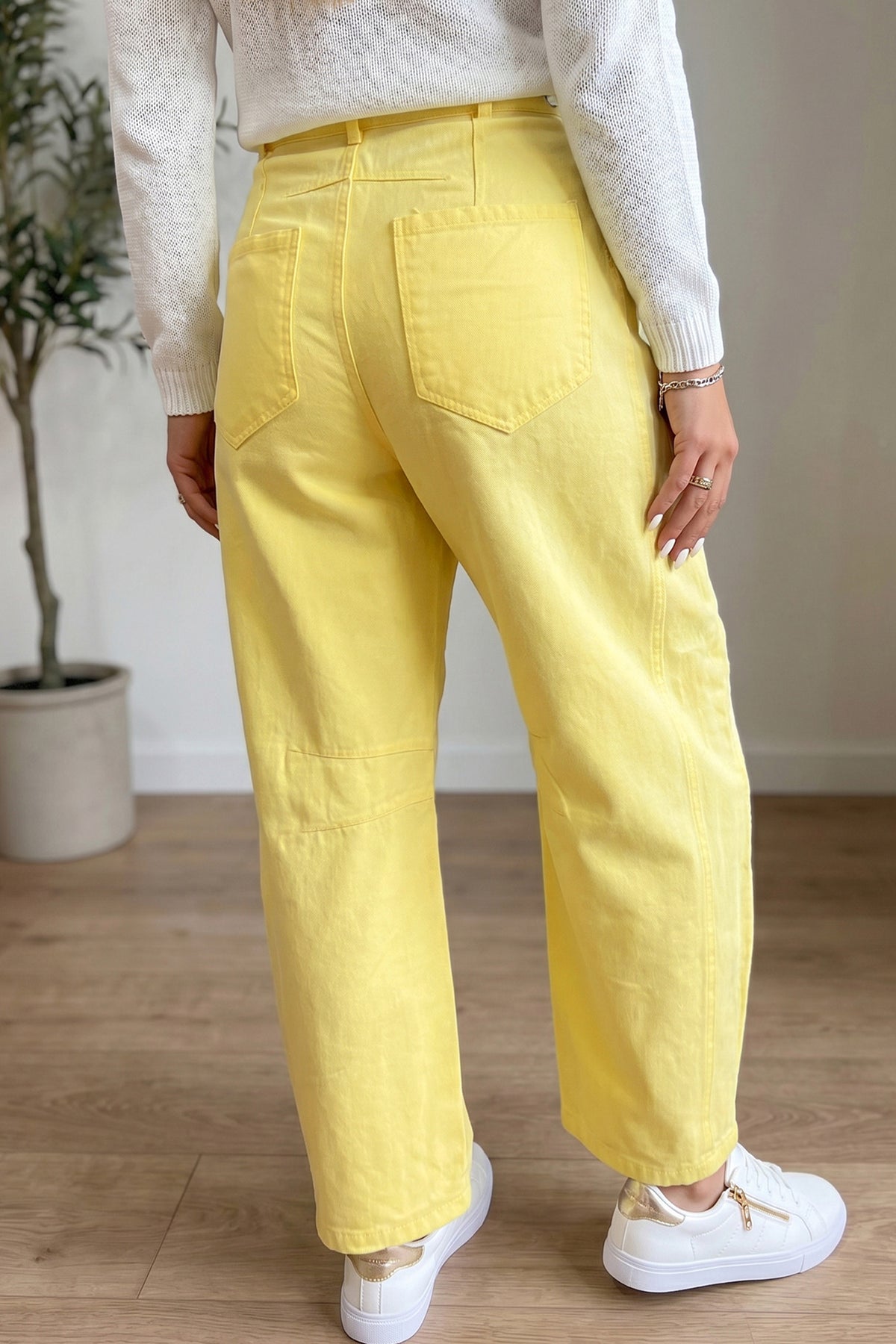 ~PREORDER~ Sunshine & Blush Grommet Tie-Waist Barrel Jeans ~PREORDER~