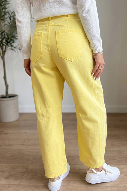 ~PREORDER~ Sunshine & Blush Grommet Tie-Waist Barrel Jeans ~PREORDER~