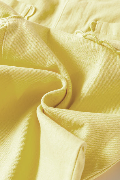 ~PREORDER ~ Yellow Scalloped Patch Pocket Shift Jeans ~PREORDER ~