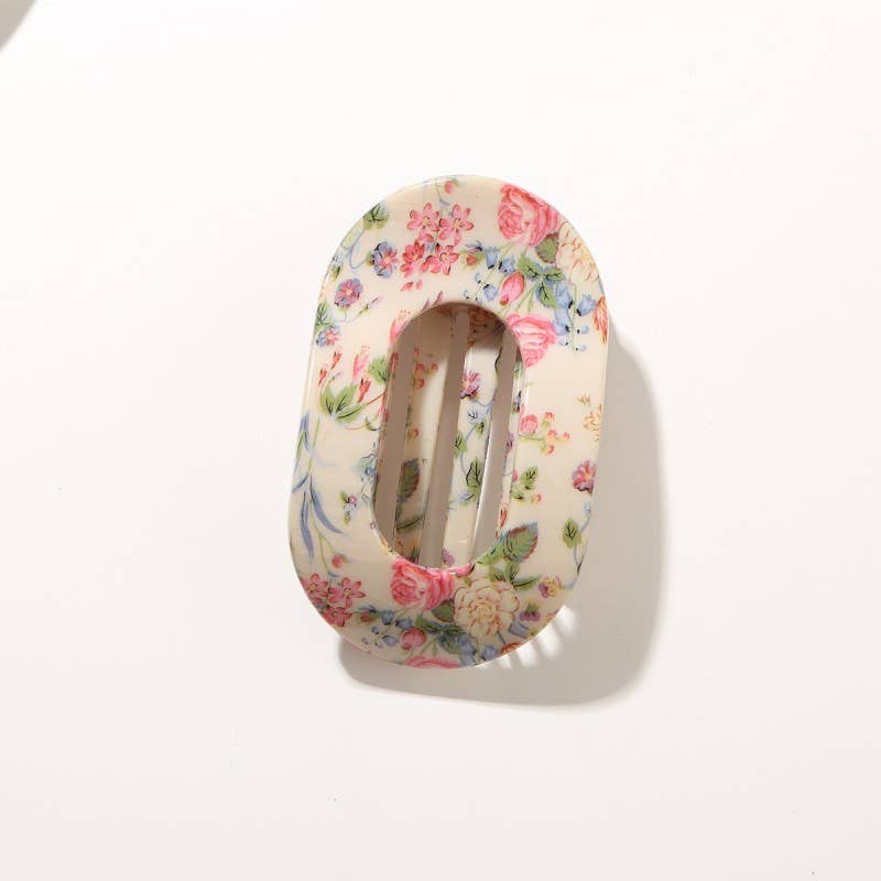 Wildflower Leopard Hair Claw Clip | Vintage Floral Boutique Hair Clip