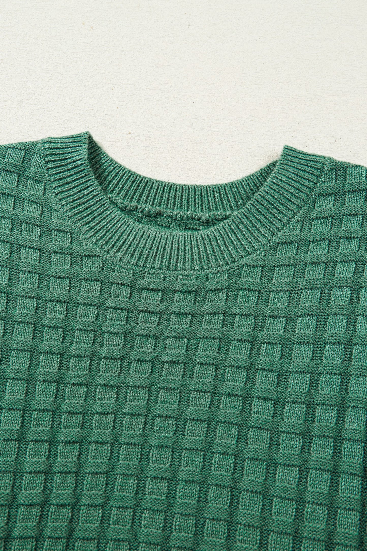 Everyday Texture Short Sleeve Sweater – Mist Green 💚
