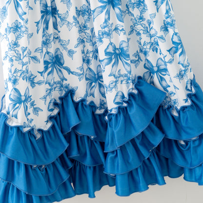 BlueBell Coquette Maxi Girls Dress by Clover Cottage 💙