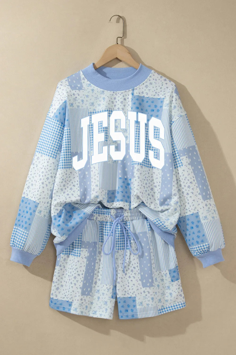 ~PREORDER~ Jesus in Bloom Sky Blue Shorts Set ~PREORDER~