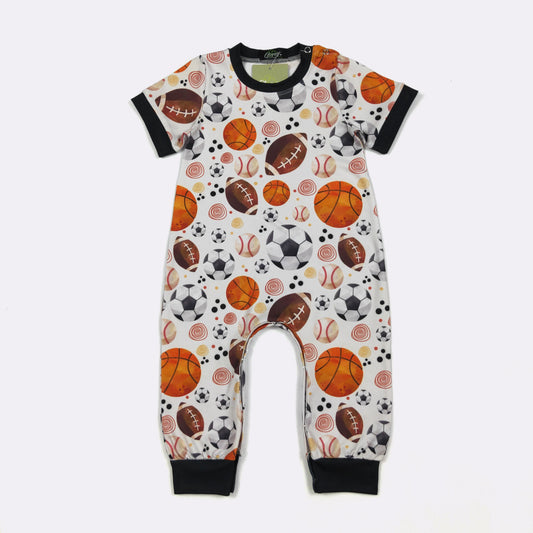 Baller Boy Romper by Clover Cottage 🏈⚽🏀
