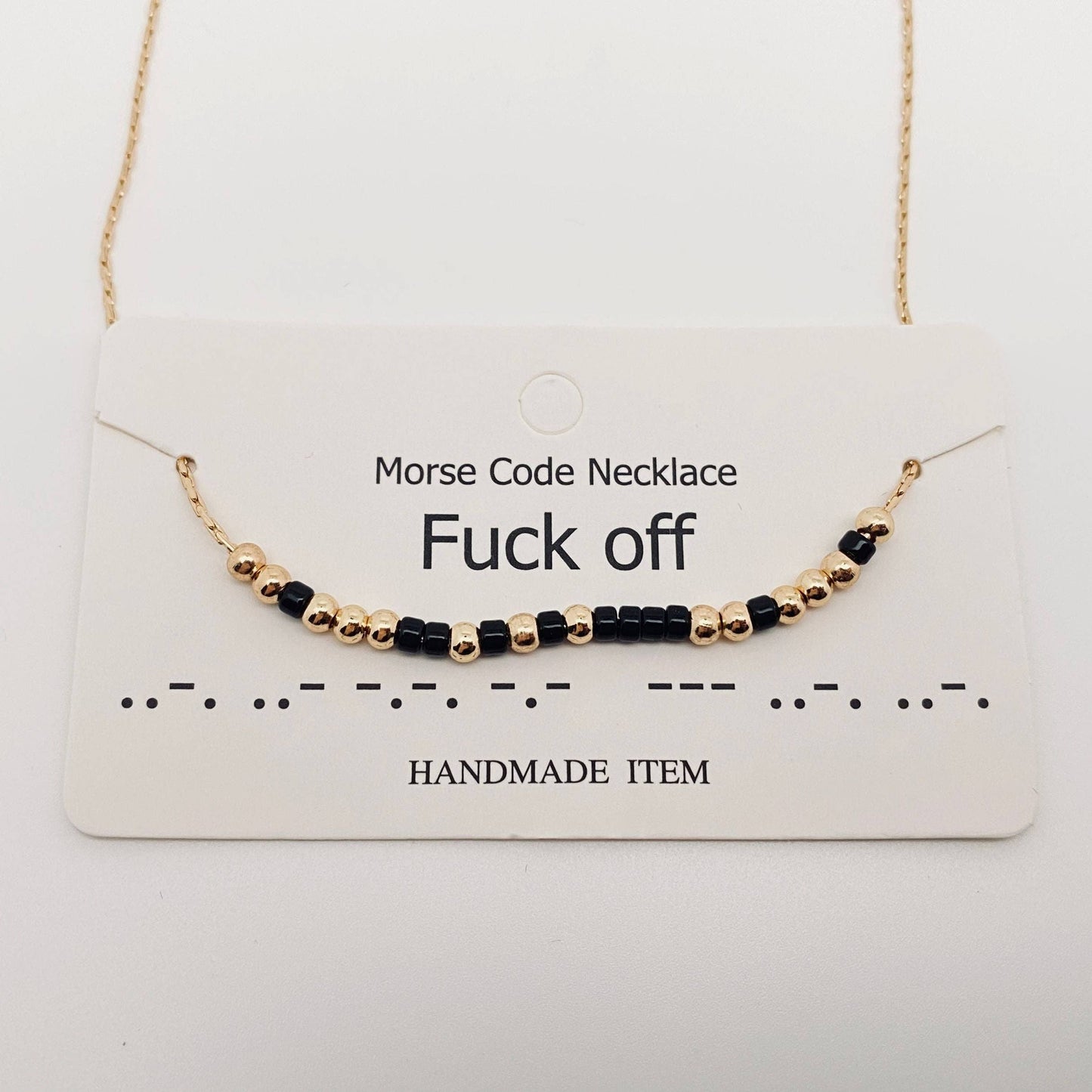 Personality Handmade Morse Code Necklace with Card