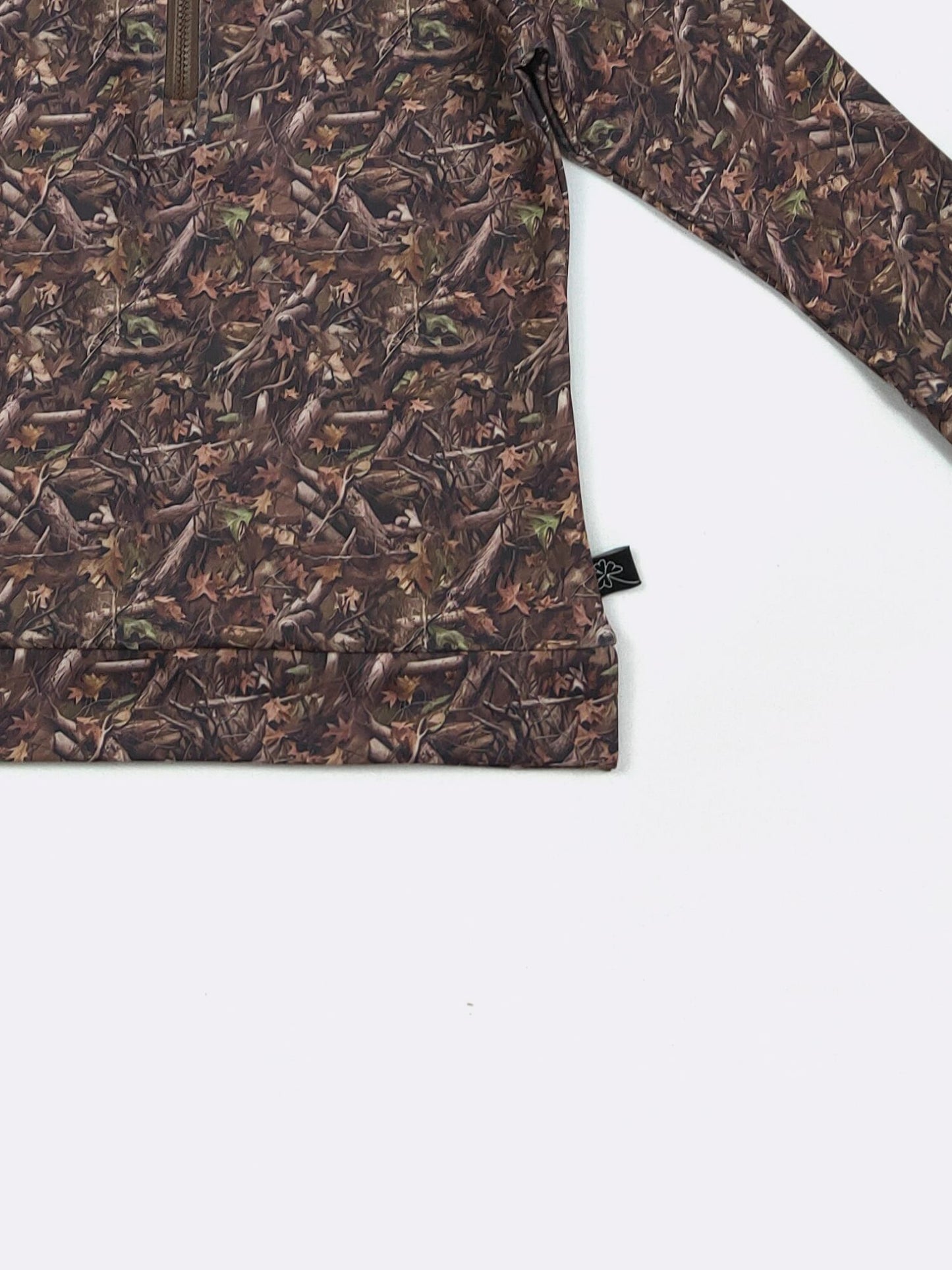 Woody Camo Boy Quarter Zip by Clover Cottage