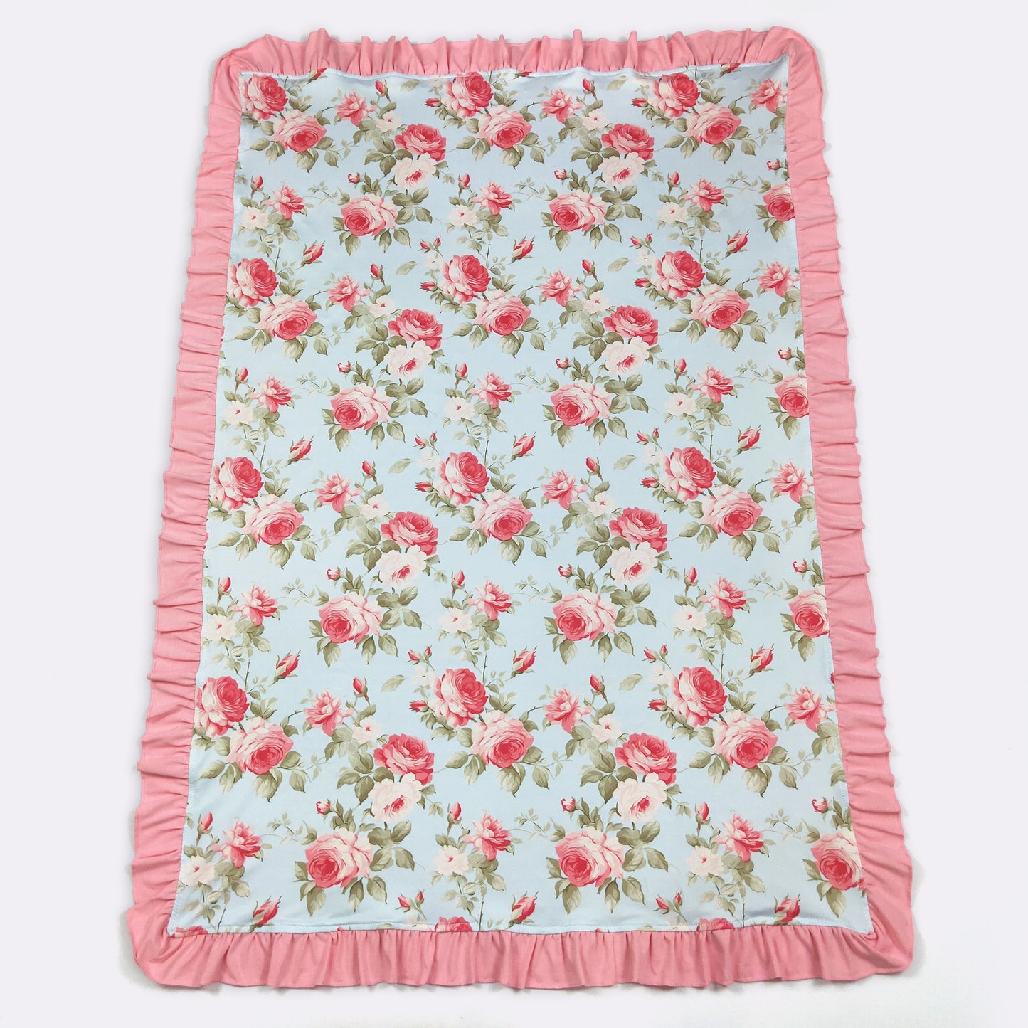 Aqua Rosy 2 Blanket by Clover Cottage 🌸
