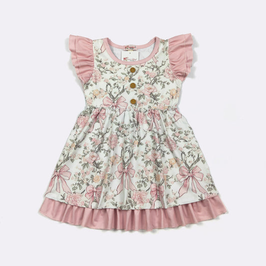 Wildflower Whimsy Girls Dress by Clover Cottage | Floral Boutique Dress for Toddlers & Girls