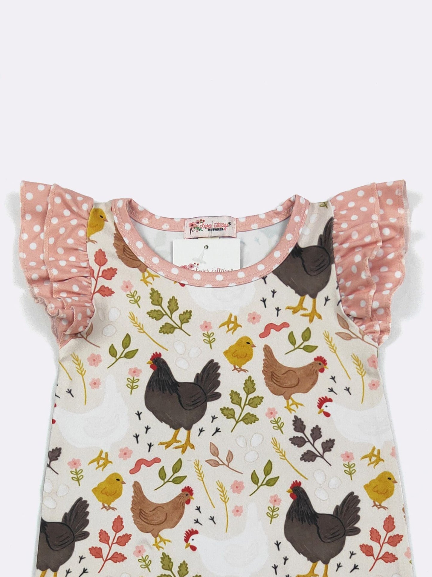 Chicken Chic Baby Romper by Clover Cottage 🐔