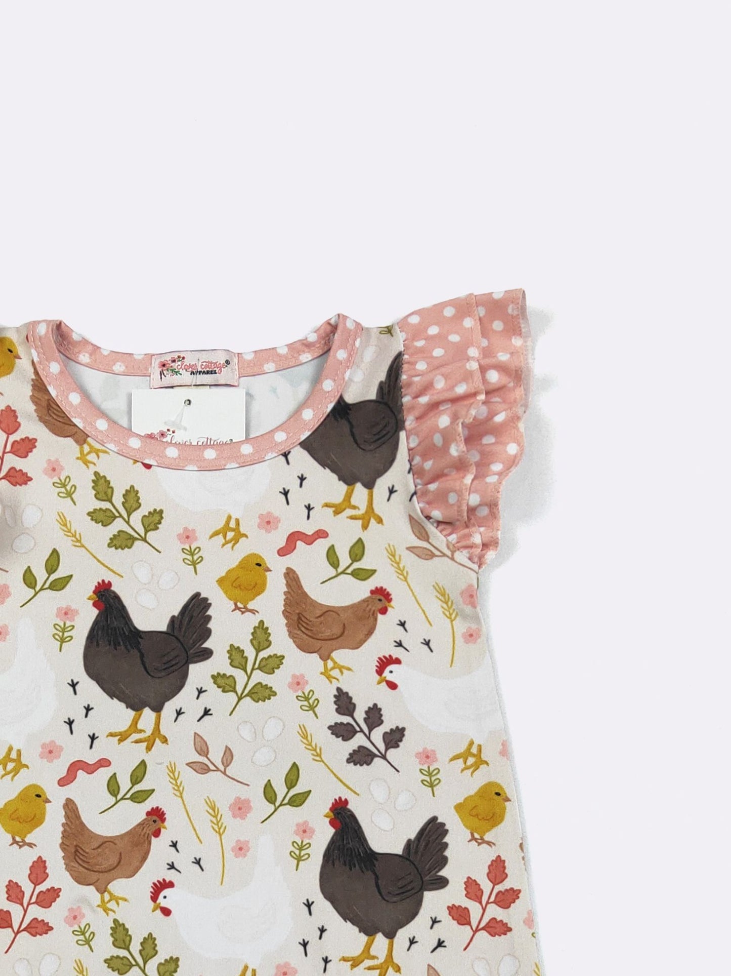 Chicken Chic Baby Romper by Clover Cottage 🐔