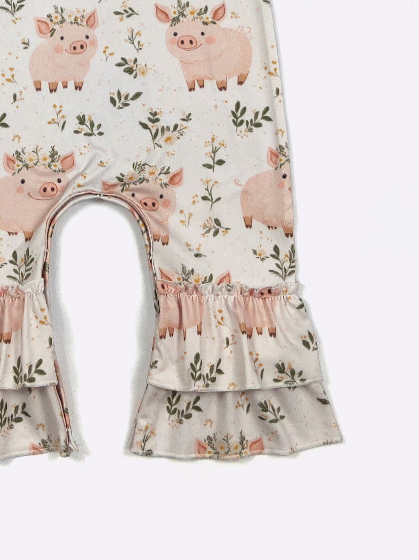 Piglet Petals Baby Romper by Clover Cottage 🌸