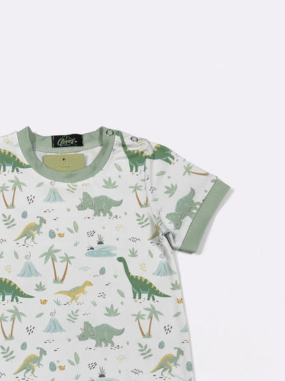 Dino-Mite Boy Romper by Clover Cottage 🦕