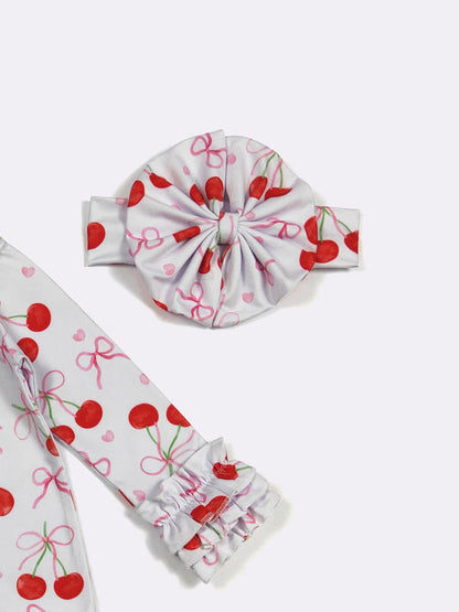 Coquette Cherry Baby Gown by Clover Cottage 🍒