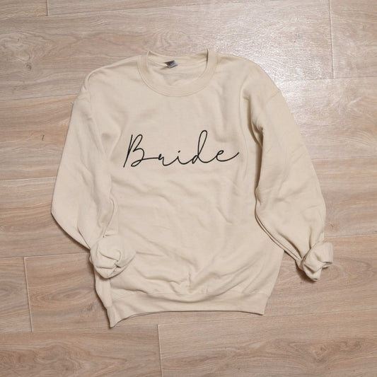 Embroidered Bride Crewneck Sweatshirt – Wedding & Bachelorette Party Sweater