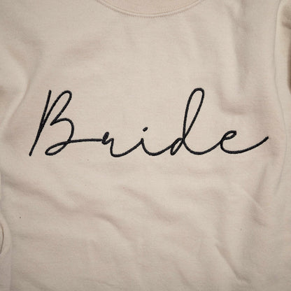 Embroidered Bride Crewneck Sweatshirt – Wedding & Bachelorette Party Sweater
