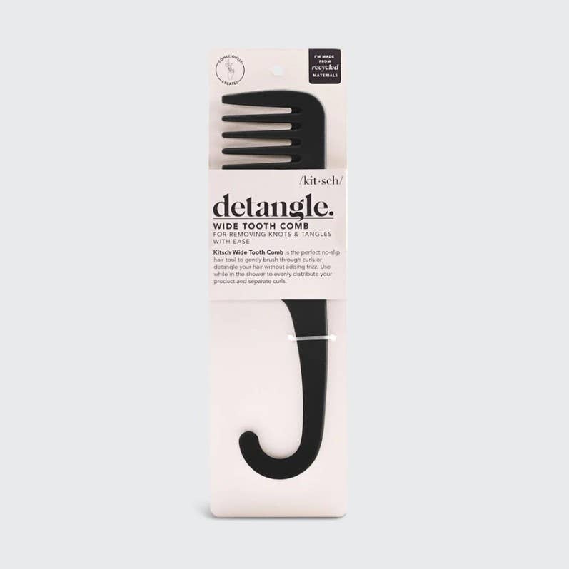Kitsch Wide Tooth Detangling Comb | Curved Shower Comb for Wet or Dry Hair