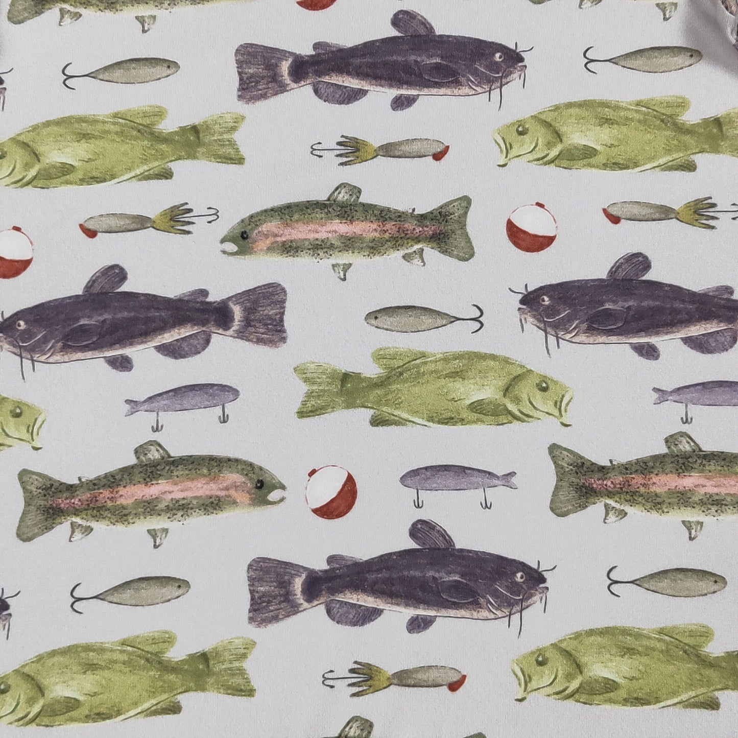 Catch of the Day Boy Romper | Fish Print Baby Boy Summer Romper by Clover Cottage