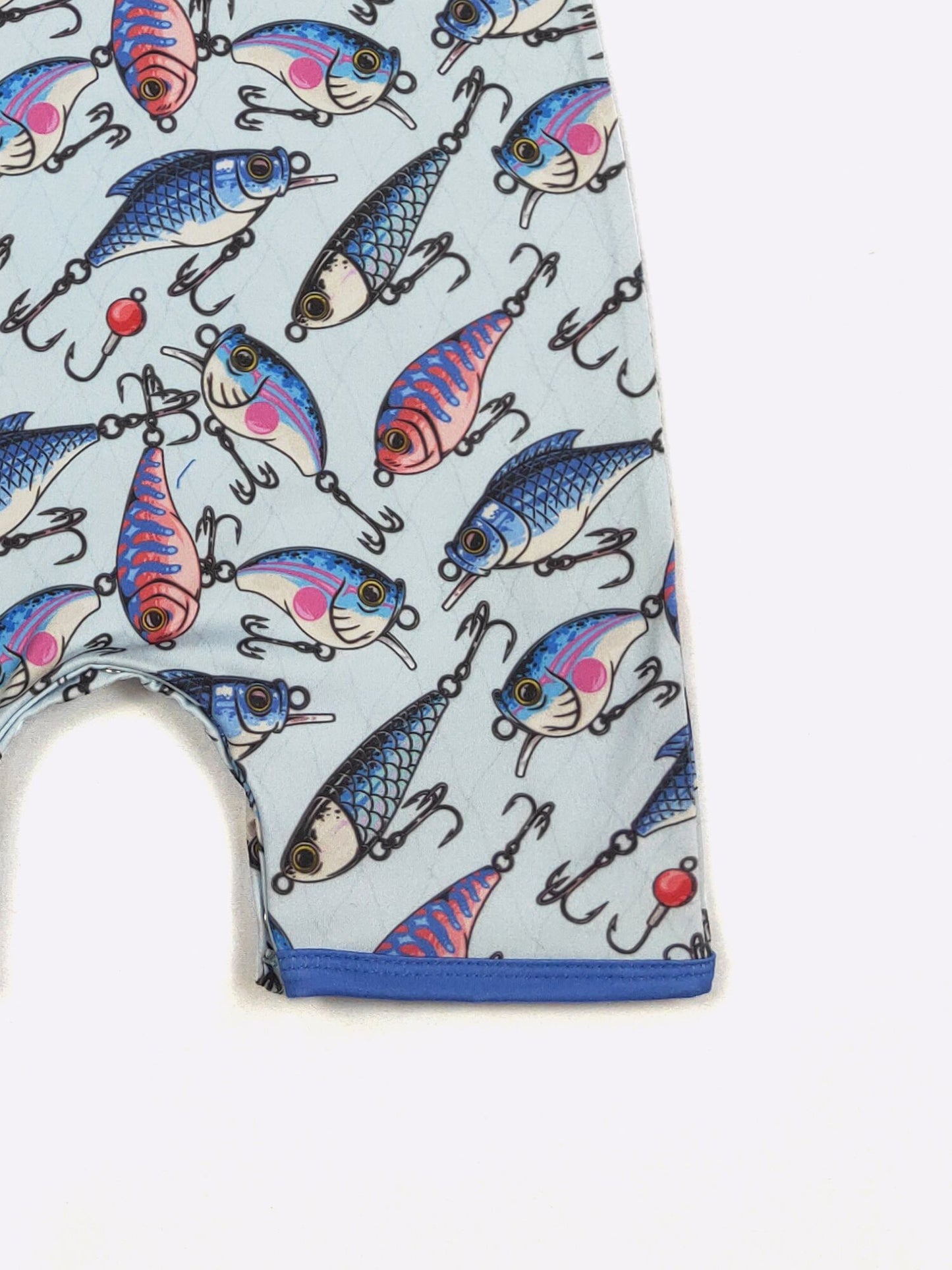 Lure Boy Romper | Fishing Lure Print Baby Boy Summer Romper by Clover