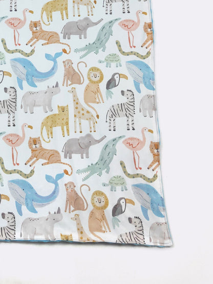 Zoo Animals Minky Baby Blanket | Soft Baby Shower Gift Blanket by Clover Cottage