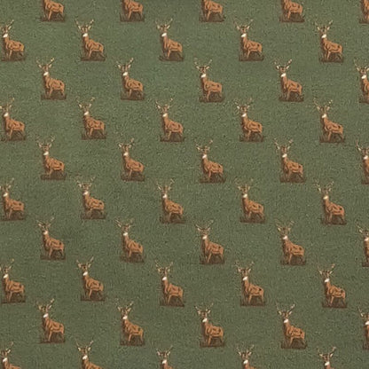 Hunter Green Buck Boy Collar Shirt – Deer Print Button Polo Shirt for Boys