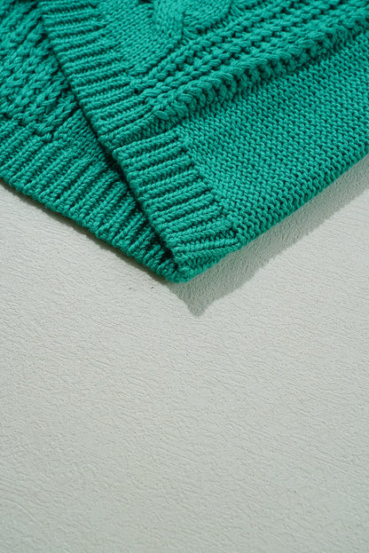 ~PREORDER~ Emerald Escape Cable Knit Hooded Sweater ~PREORDER~