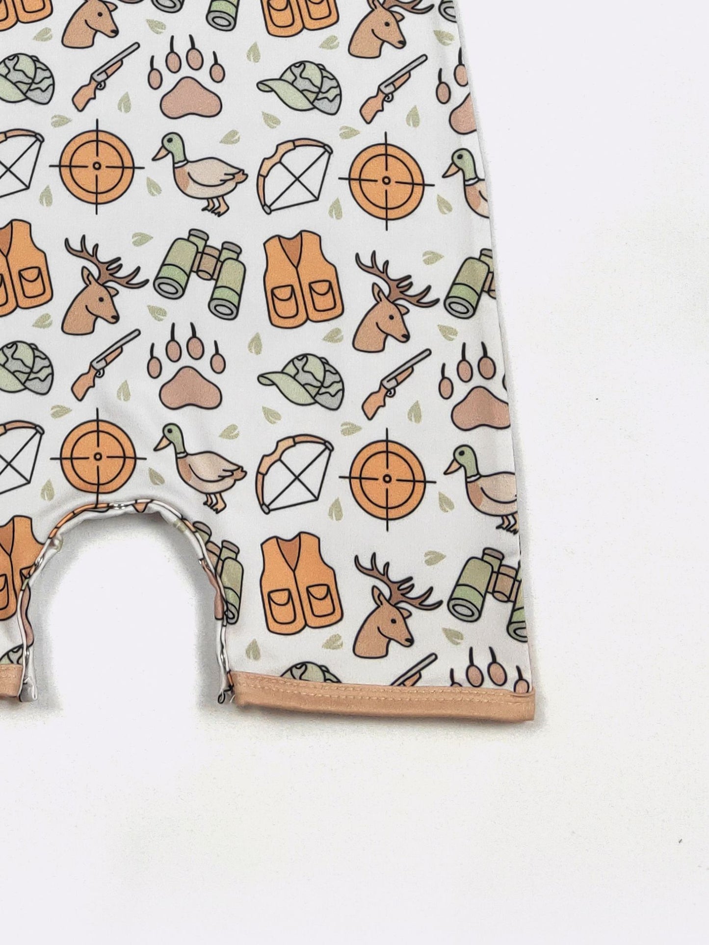 Outdoor Hunt Baby Boy Romper – Short Sleeve Hunting Print One Piece Outfit