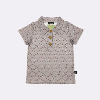 Antler Boy Collar Shirt | Boys Boutique Golf Shirt by Clover Cottage