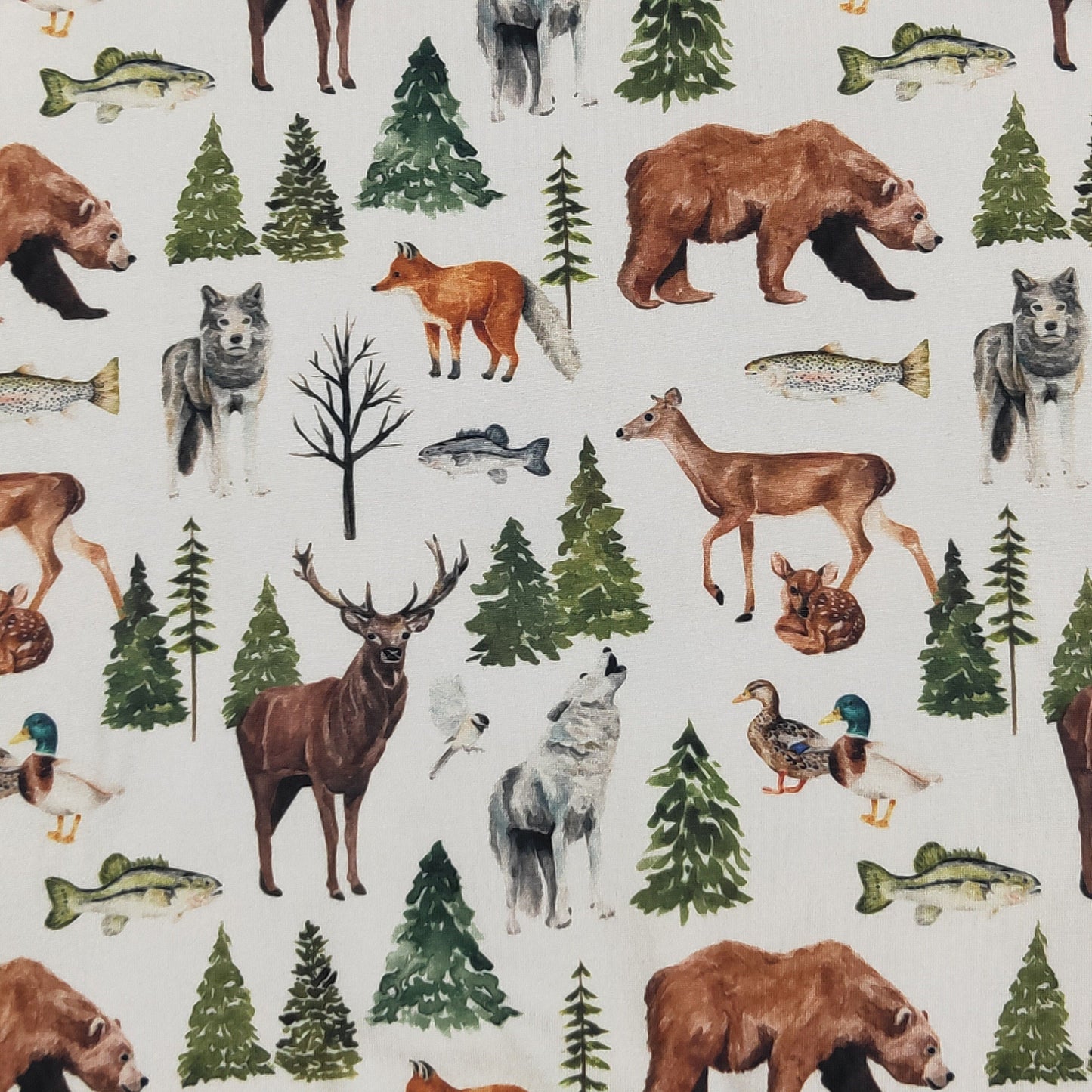 LS Backwood Boy Romper | Woodland Print Baby Boy Boutique Romper by Clover Cottage
