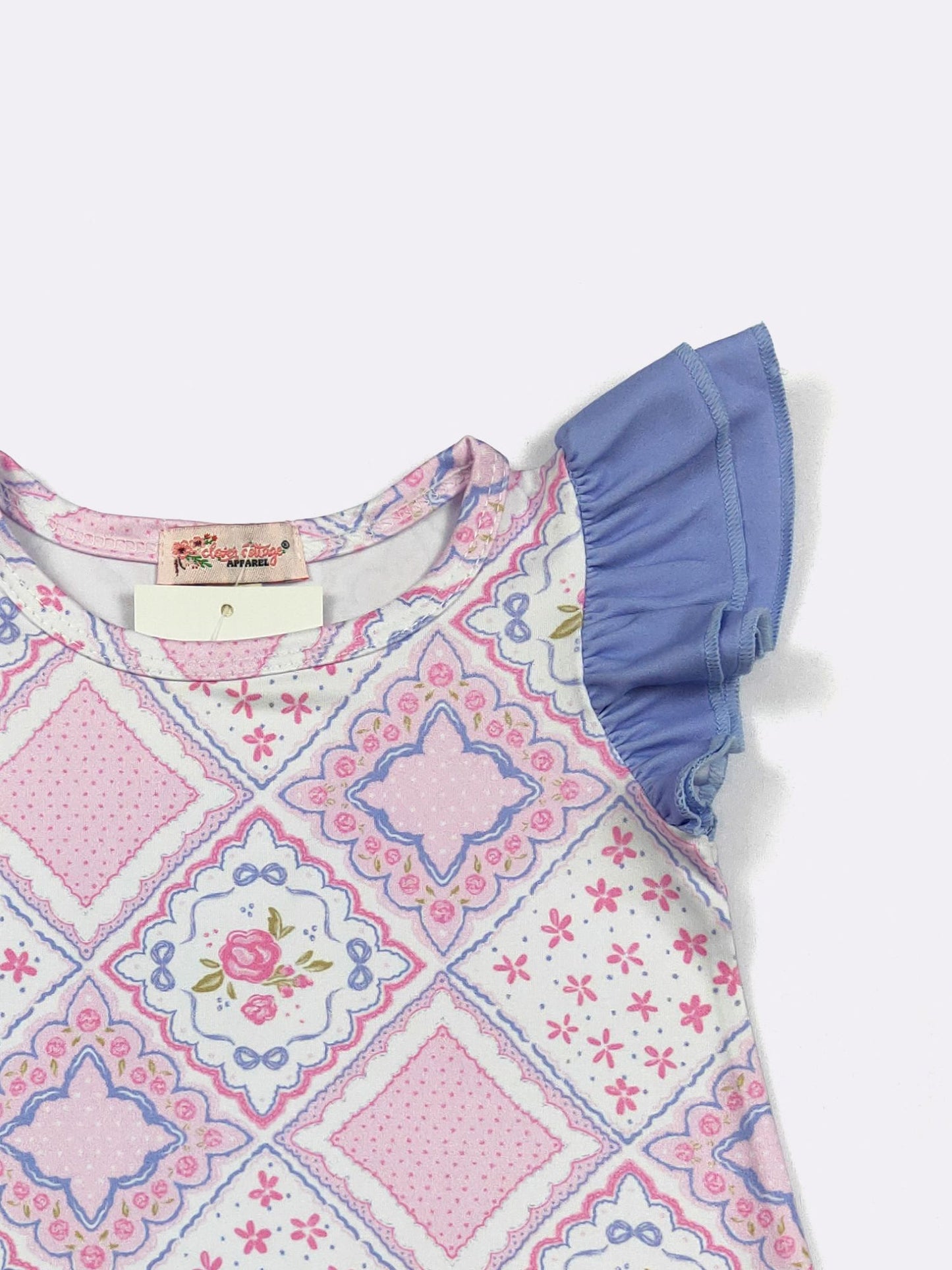 Quilted Rose Baby Romper 🌹💕