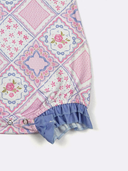 Quilted Rose Baby Romper 🌹💕