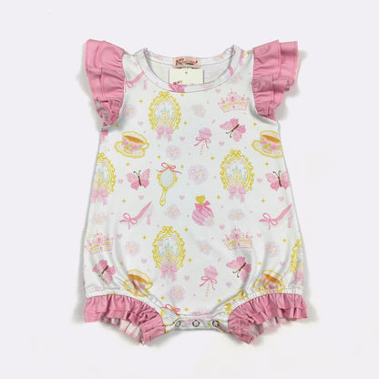 Princess Baby Romper – Pink Ruffle Boutique Baby Girl One Piece Outfit