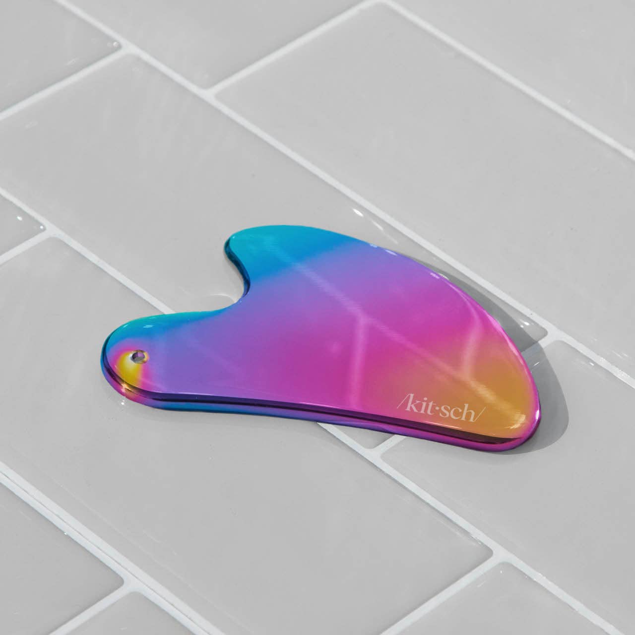 Kitsch Stainless Steel Gua Sha – Iridescent Facial Sculpting Tool
