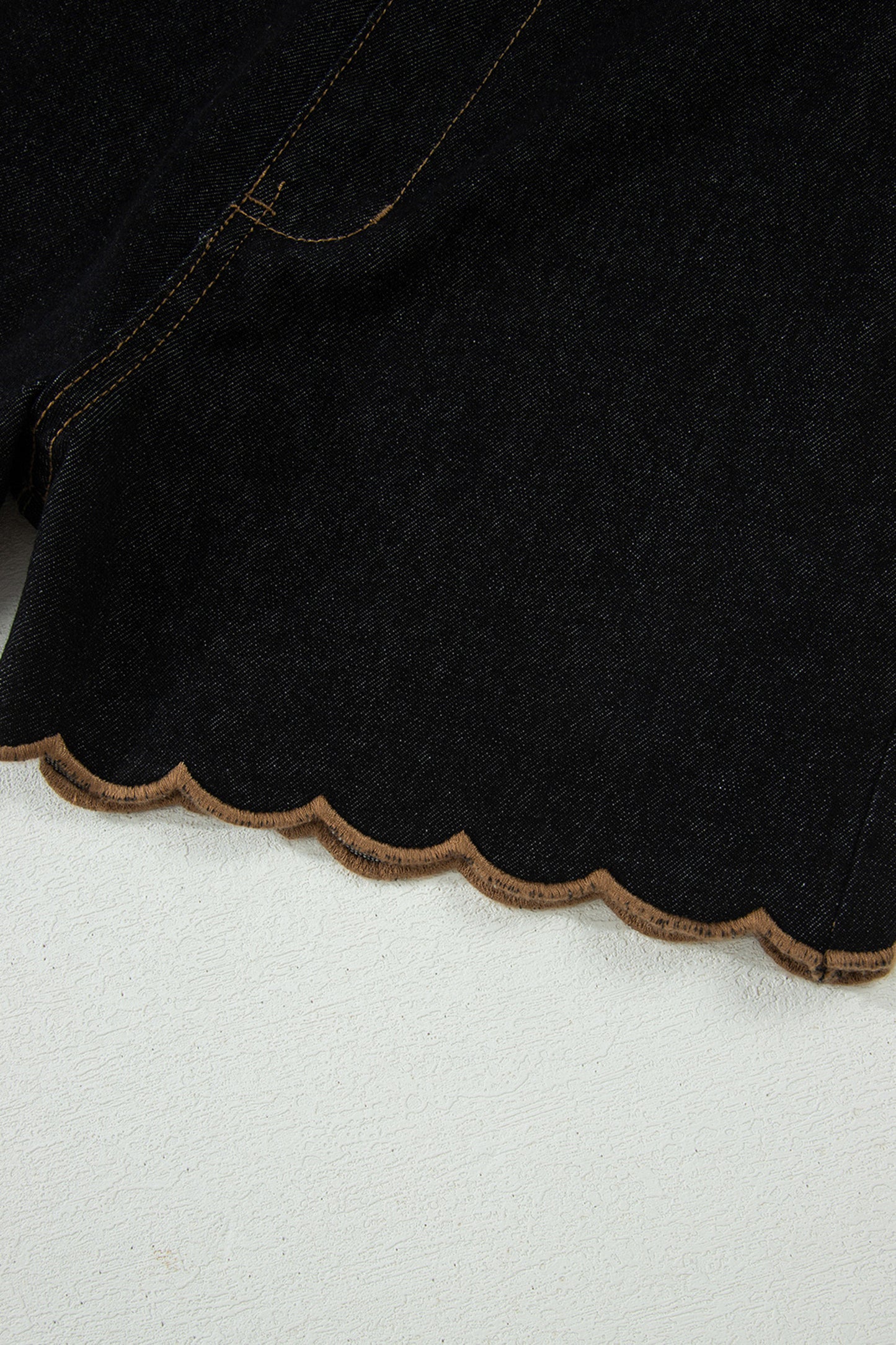 ~PREORDER ~ Scalloped Trim Casual Denim Shorts ~PREORDER ~