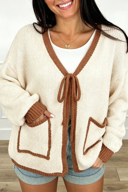 ~PREORDER~ Cinnamon Cream Tie Front Cardigan ~PREORDER~