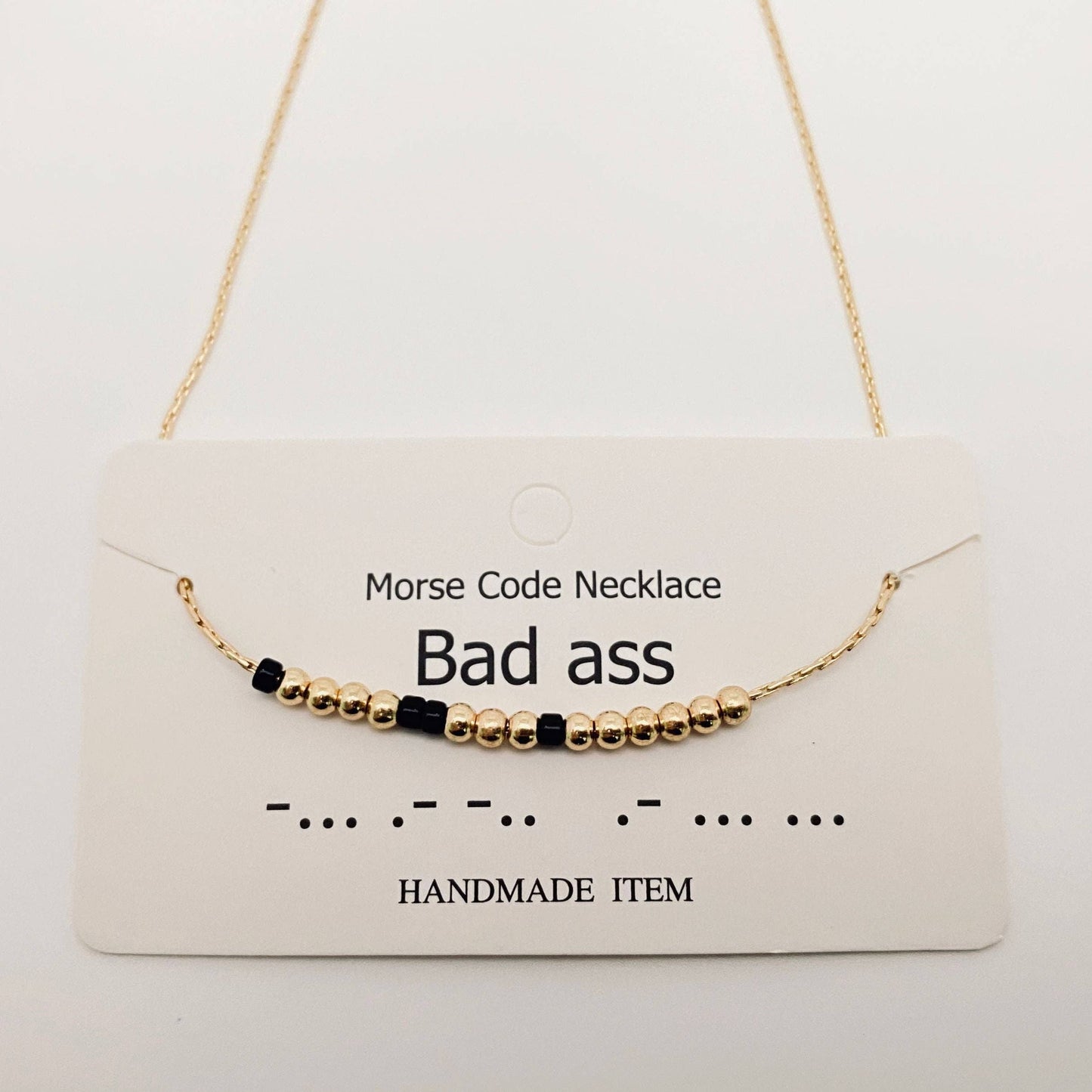 Personality Handmade Morse Code Necklace with Card