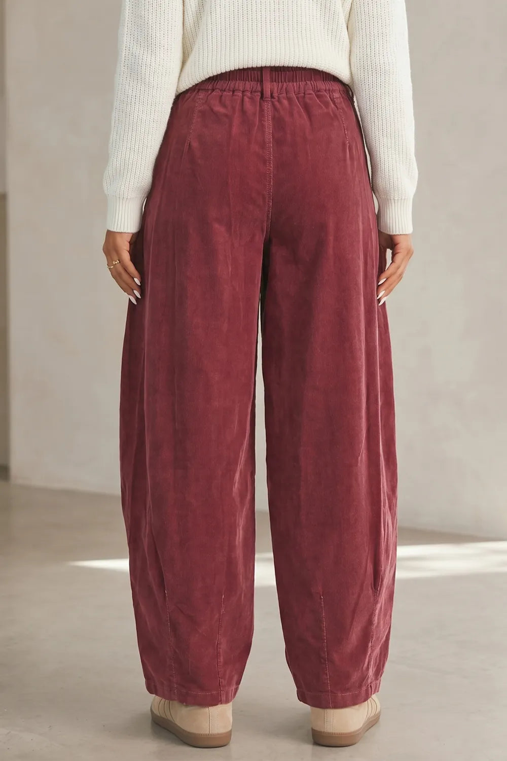 ~PREORDER~ Racing Red Drawstring Corduroy Barrel Pants ~PREORDER~